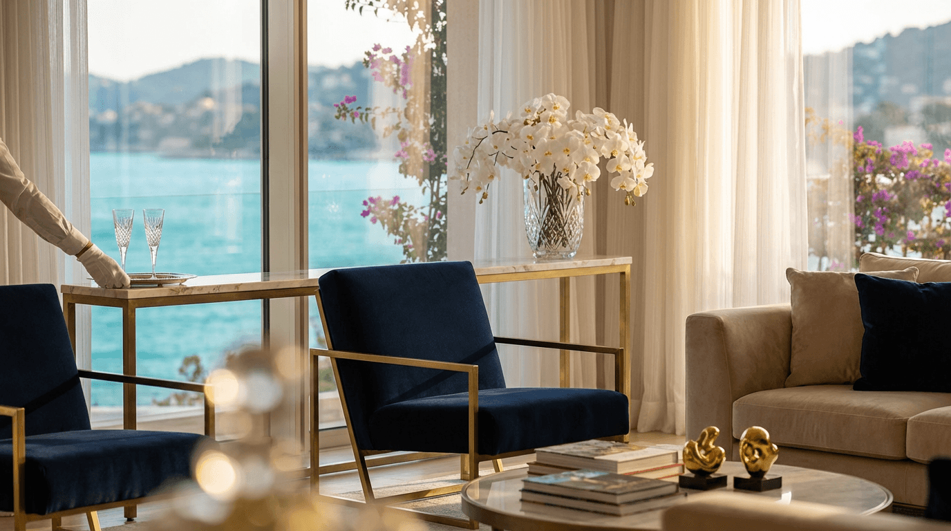 Illustration d’intérieur — ambiance de la Riviera